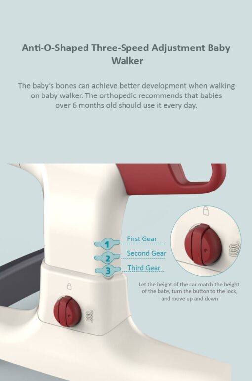 [Refurbished] StarAndDaisy Colossal Ultra-Premium Baby walker for newborn / musical toy tray for newborn babies, Anti-O-Shaped Leg, Anti-Fall wide support frame and Adjustable height - Image 5