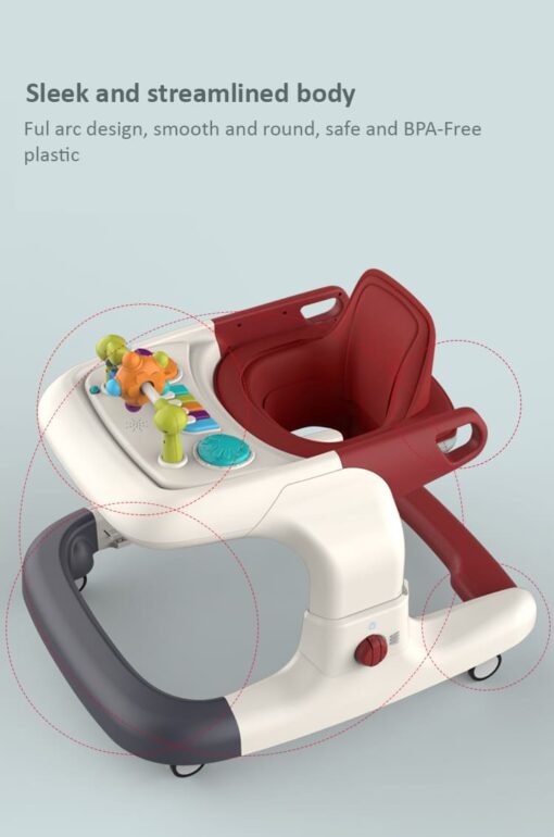 [Refurbished] StarAndDaisy Colossal Ultra-Premium Baby walker for newborn / musical toy tray for newborn babies, Anti-O-Shaped Leg, Anti-Fall wide support frame and Adjustable height - Image 6