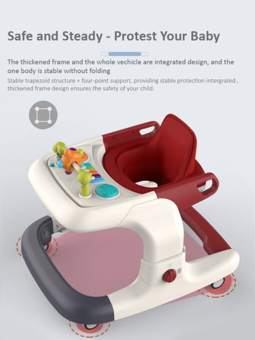 [Refurbished] StarAndDaisy Colossal Ultra-Premium Baby walker for newborn / musical toy tray for newborn babies, Anti-O-Shaped Leg, Anti-Fall wide support frame and Adjustable height - Image 9