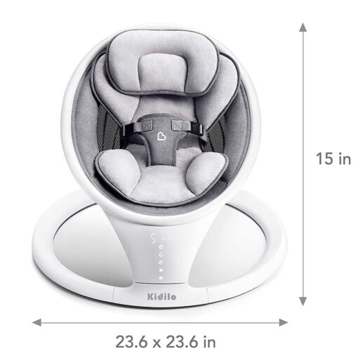 International Series Baby Infants Automatic Electric Rockers & Swing For Baby with Smart Digital Touch Panel Display (Includes Remote Control), Inbuilt Bluetooth Enabled to Stream Music, Safety Belt, Portable Lightweight Baby Swing with Natural Sway in 5 Adjustable Swing Speeds For New Born baby - Image 4