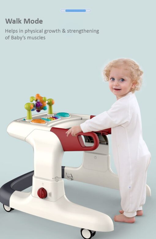 [Refurbished] StarAndDaisy Colossal Ultra-Premium Baby walker for newborn / musical toy tray for newborn babies, Anti-O-Shaped Leg, Anti-Fall wide support frame and Adjustable height - Image 10