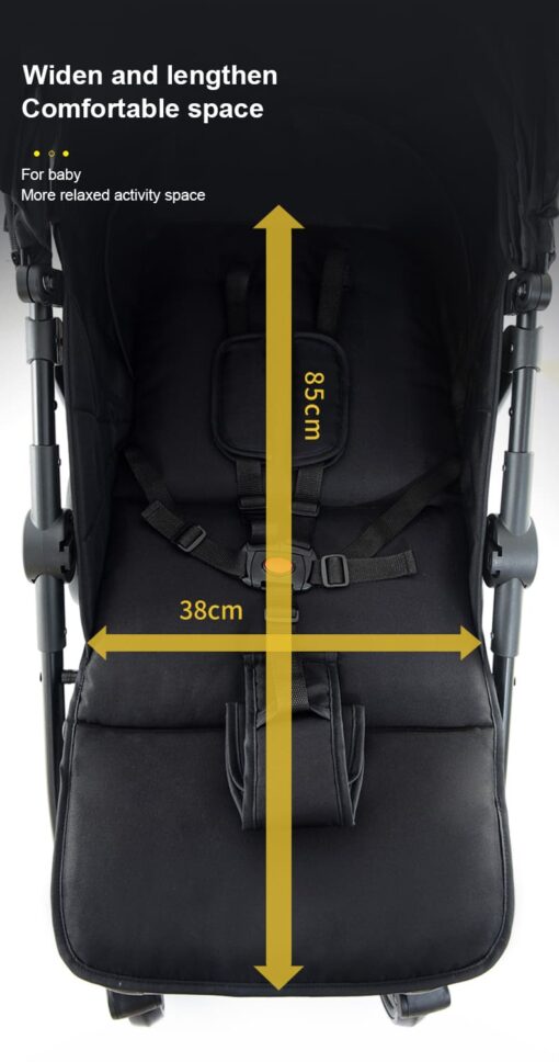 StarAndDaisy Premium Ultra-max Baby Stroller with Five-point Seat Belt & Anti-Shock Absorbers (Blue) - Image 3
