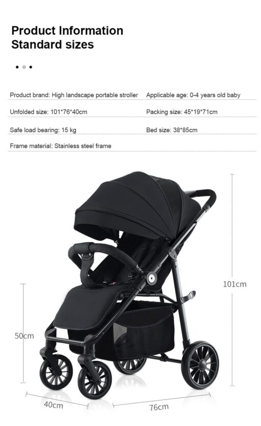 StarAndDaisy Premium Ultra-max Baby Stroller with Five-point Seat Belt & Anti-Shock Absorbers (Blue) - Image 9
