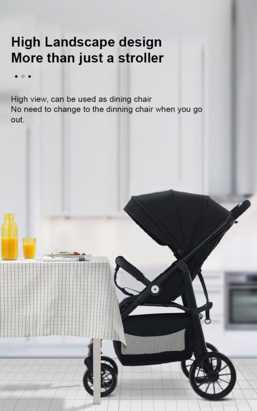 StarAndDaisy Premium Ultra-max Baby Stroller with Five-point Seat Belt & Anti-Shock Absorbers (Blue) - Image 15