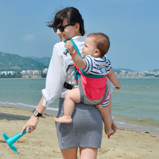 Baby Deer 4 in 1 Multipurpose Strong Baby Carrier with Coushion Padding for Baby Comfort Front Carry Facing in and Out, Back Carry, Feeding Position (Green & Pink) - Image 17
