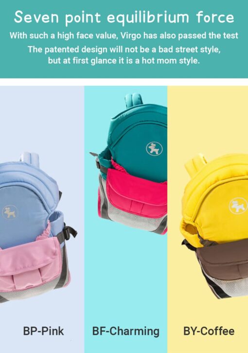 Baby Deer 4 in 1 Multipurpose Strong Baby Carrier with Coushion Padding for Baby Comfort Front Carry Facing in and Out, Back Carry, Feeding Position (Green & Pink) - Image 13