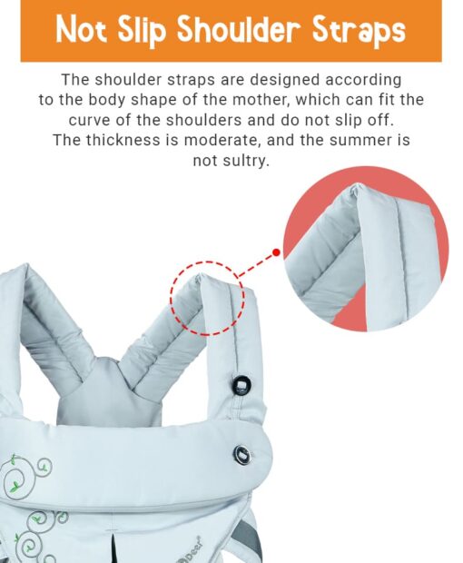 StarAndDaisy Baby Deer Series 6 in-1 Baby Carrier with Breathable Air Fabric & Cushion Padding for Comfort - Orange - Image 8