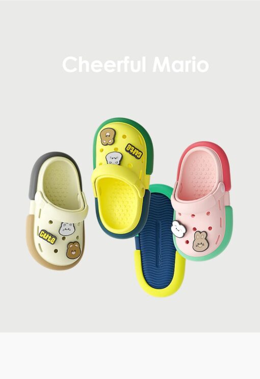 Kids's Sandals & Slippers Non-Slip Beach Shoes For Girls & Boys Summer Sandals Home Children's Shoes (Brown Grey | 7702) - Image 2
