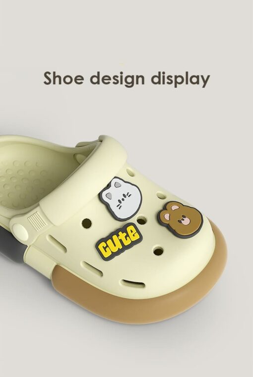 Kids's Sandals & Slippers Non-Slip Beach Shoes For Girls & Boys Summer Sandals Home Children's Shoes (Brown Grey | 7702) - Image 10