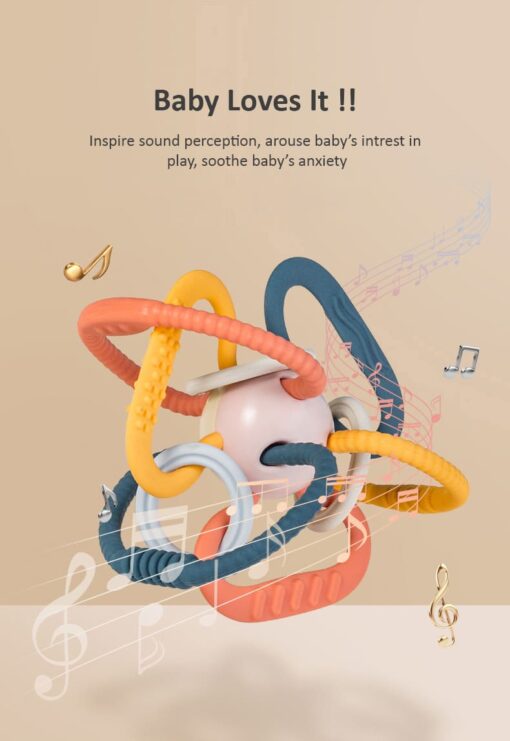 StarAndDaisy Silicone Baby Teether Ball For Age Upto 0-3 Years Kids - Image 7