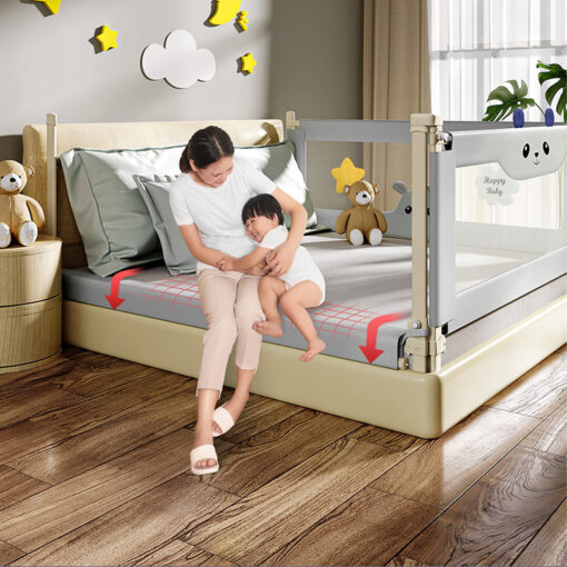 StarAndDaisy Premium Baby Safety Bed Rails, Heightened Bed Guardrail With Lift (1.8 M Giraffe Print - Pack of 1) - Image 3