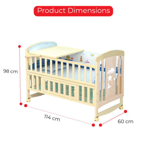 Best Baby Cot Cum Junior Bed - Pinewood Baby Bed Crib - Junior Bed