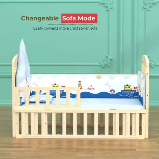 Baby Cot Cum Junior Bed Online - Best Super Comfy European Pinewood