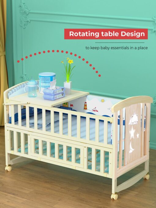 Best Baby Cot Cum Junior Bed - Pinewood Baby Bed Crib - Junior Bed