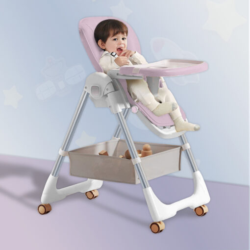 [Refurbished] StarAndDaisy Galaxy Star Baby High Chair - Foldable Booster seat for baby with height adjustment - Pink