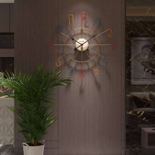 SND Home Decor Numbered Stainless Steel Wall clock 20 inch Size for your bedroom / dinning room / children's bedroom (50cm – Black) - Image 6