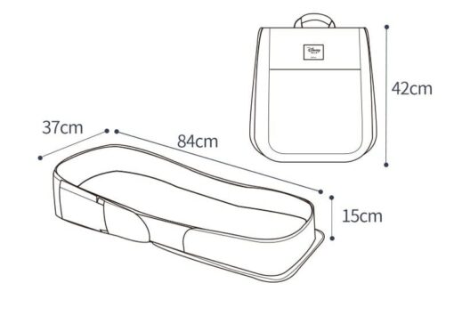Disney Mickey Mouse Dual Purpose Baby Diaper Bag Backpack Foldable Bed Bags Baby Travel Insulation Mosquito Net Bag Baby Diaper Bag Backpack (Grey) - Image 6