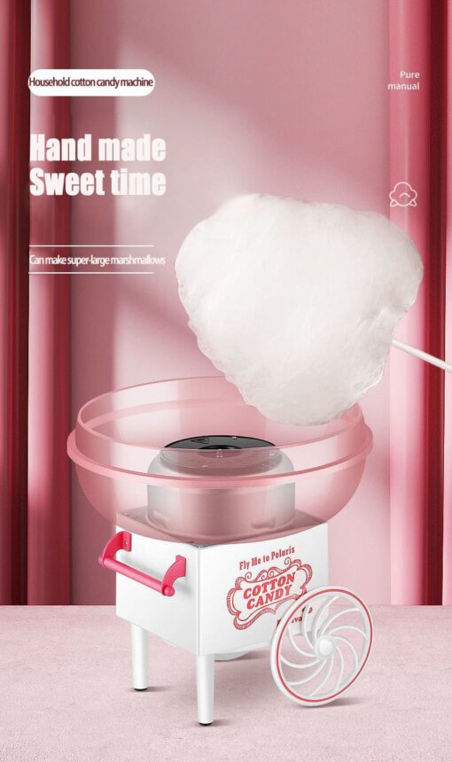 Mini cotton candy machine Children's home Fully automatic small Toy commercial cotton candy machine Electric 500W cotton candy machine (Absorbed Color) - Image 17