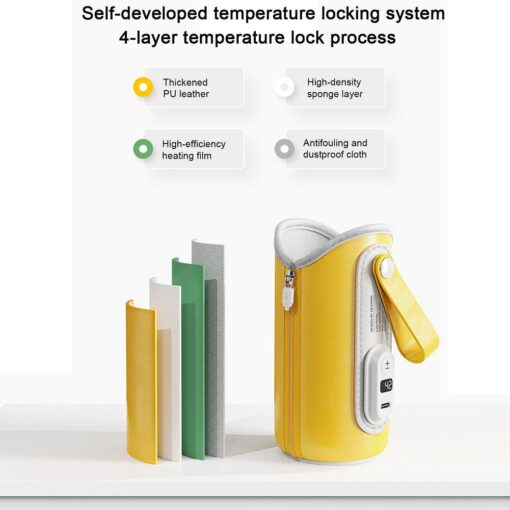 StarAndDaisy NicePapa Smart USB Baby Bottle Warmer/Bottle Insulation Cover for Car & Travel (Yellow) - Image 14