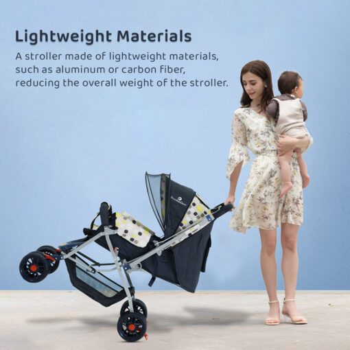 StarAndDaisy Sunrise Baby Stroller and Pram with Extended Mosquito Net and Ultra Soft Cushions & Reversible Handlebar - Image 6