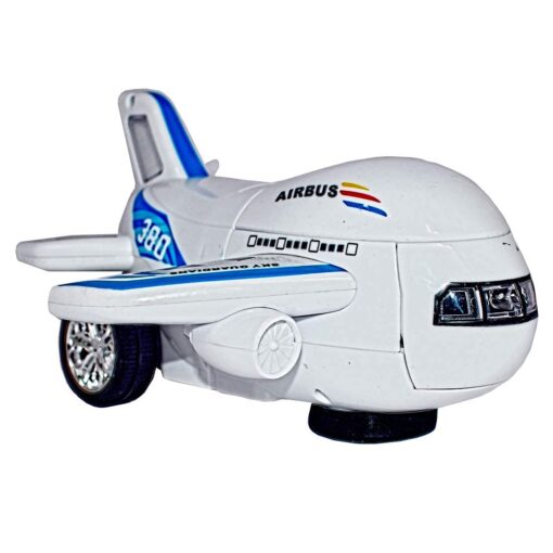 Transformation Airbus Light Sound Bump & GO Aeroplane Toy - LED Airplane Boeing Airbus Converting to Robot Toy Transform for Plane 3+ Years Old Boys & Girls | Light & Sound Toy for Kids - Image 2