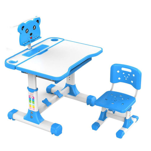 [Refurbished] A80 Adjustable Height, Multi-Functional Kids Study Table with Book Holder, Drawer, Extra Large tiltable Desktop with an Option of LED Light  (Blue | Without LED)
