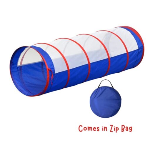 Tunnel Tent for Kids, Foldable Indoor Outdoor Tunnel for Toddlers, 6 Feet Long Tunnel Tent for Kids, Girls and Boys, Pop-Up Activity Toys (Single Tunnel - Blue)