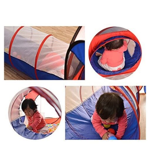 Tunnel Tent for Kids, Foldable Indoor Outdoor Tunnel for Toddlers, 6 Feet Long Tunnel Tent for Kids, Girls and Boys, Pop-Up Activity Toys (Single Tunnel - Blue) - Image 4