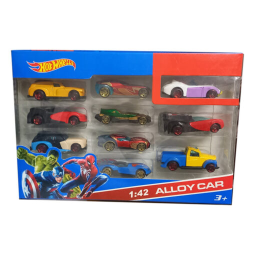 Superhero Theme Cars Diecast Metal Toy car Set of 10 for Kids Hand Push Cars  (Multicolor)