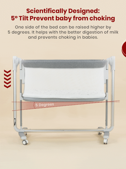 StarAndDaisy 4 in 1 Lynux Baby Crib converted into Playpen, Cradle, Bed Cum Cot with Height Adjustments, Breathable Net, Adjustable Portable Crib for Infant/Baby Multifunctional Crib - Image 13