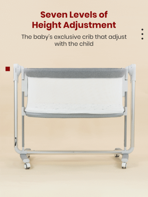 StarAndDaisy 4 in 1 Lynux Baby Crib converted into Playpen, Cradle, Bed Cum Cot with Height Adjustments, Breathable Net, Adjustable Portable Crib for Infant/Baby Multifunctional Crib - Image 8