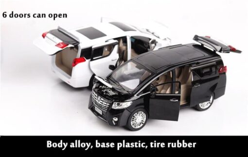 XLG 1:24 Diecast Metal Model Cars Light Pullback Scale Model Cars (Toyota Alphard MPV | M923O-1) - Image 7