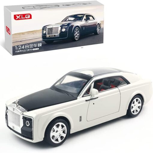 XLG 1:24 Diecast Metal Model Cars Light Pullback Scale Model Cars (Rolls-Royce Phantom | M929E-1)