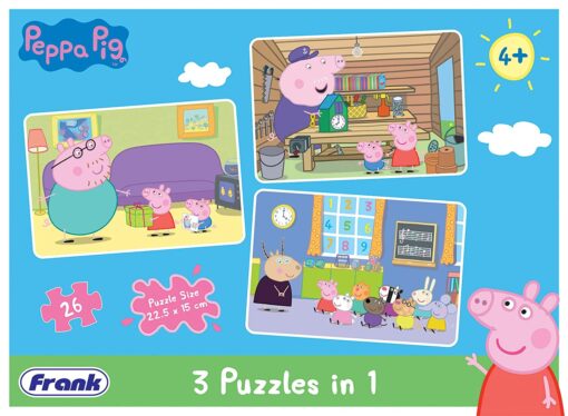 Frank Peppa Pig 3 in 1 Puzzle