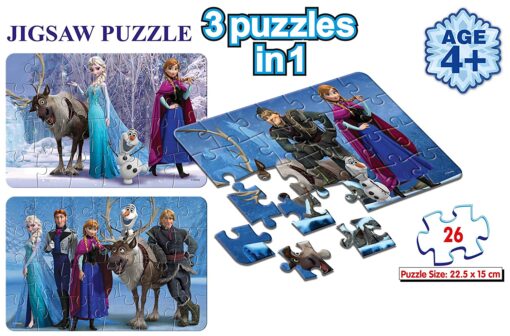 Frank Frozen 3 in 1 Puzzle - Image 3