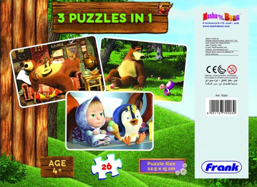 Frank Masha and the Bear 3 in 1 Puzzle - Image 4