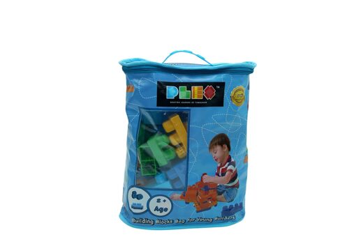 Plex 80 Pcs Building Blocks Bag Pack - Blue