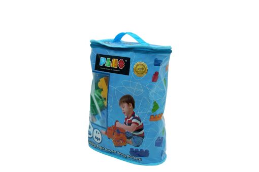 Plex 80 Pcs Building Blocks Bag Pack - Blue - Image 3