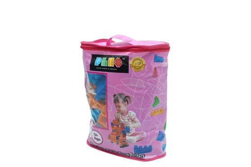 Plex 80 Pcs Building Blocks Bag Pack - Pink - Image 4