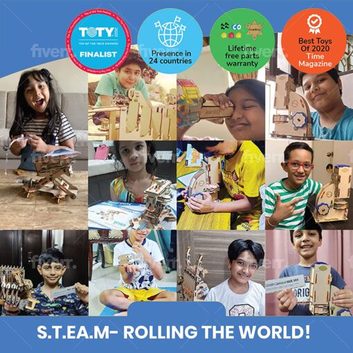 Smartivity Air Blaster STEM Toy for Kids - Air Blaster Science STEM DIY Fun Toy Gun - Image 6