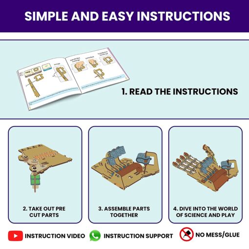 Smartivity Mechanical Hand - Smartivity DIY Robotic Mechanical Hand STEM Fun Toys - Image 4