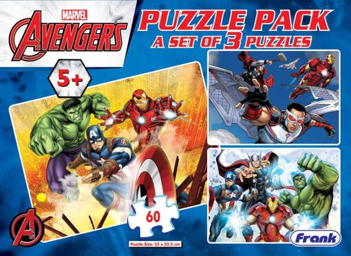 Frank Avengers 3 in 1 Puzzle 60 Pcs