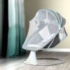 StarAndDaisy Electric Swing Rocker for Baby with Mosquito Net, Inbuilt Bluetooth & Remote Control - Green