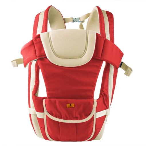 StarAndDaisy Multipurpose Strong Baby Carrier with Upgraded Breathable Air Fabric & Ergonomic Design Cushion Padding for Baby Comfort - Red - Image 4