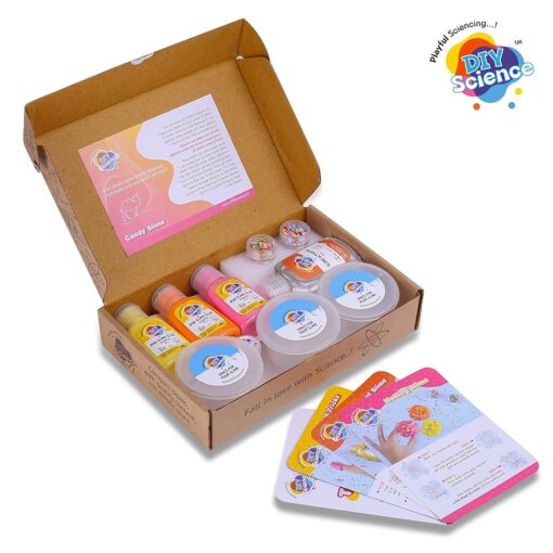 Diy Science Candy Slime Kit - Premium Slime Making Kit, 6 to 99 Years, Thick PVA Slime Glue in Pineapple and Orange Fragrance, Strawberry, Fruit Slices, Vermicelli, Slime Activator, Exotic Sprinkles - Image 7