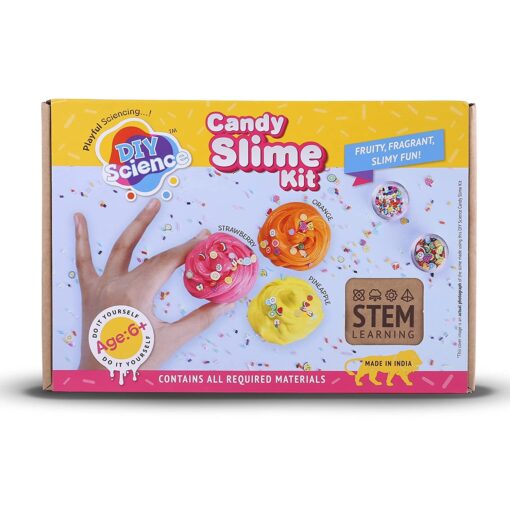 Diy Science Candy Slime Kit - Premium Slime Making Kit, 6 to 99 Years, Thick PVA Slime Glue in Pineapple and Orange Fragrance, Strawberry, Fruit Slices, Vermicelli, Slime Activator, Exotic Sprinkles - Image 8