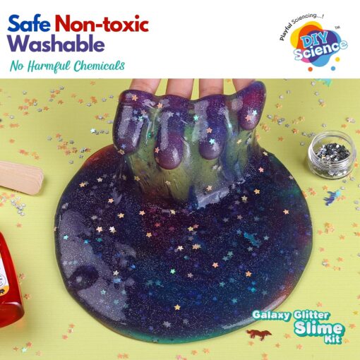 Diy Science Galaxy Glitter Slime Kit - Image 4