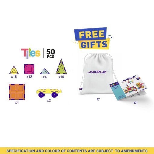 Kipa MagPlay 48 Pieces Magnetic Tiles - Image 5