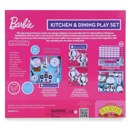 Barbie Kitchen And Dining Play Set 24 Pcs - Image 7