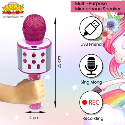 Unicorn Wireless Microphone -  Unicorn mike and speaker for kids - Image 5